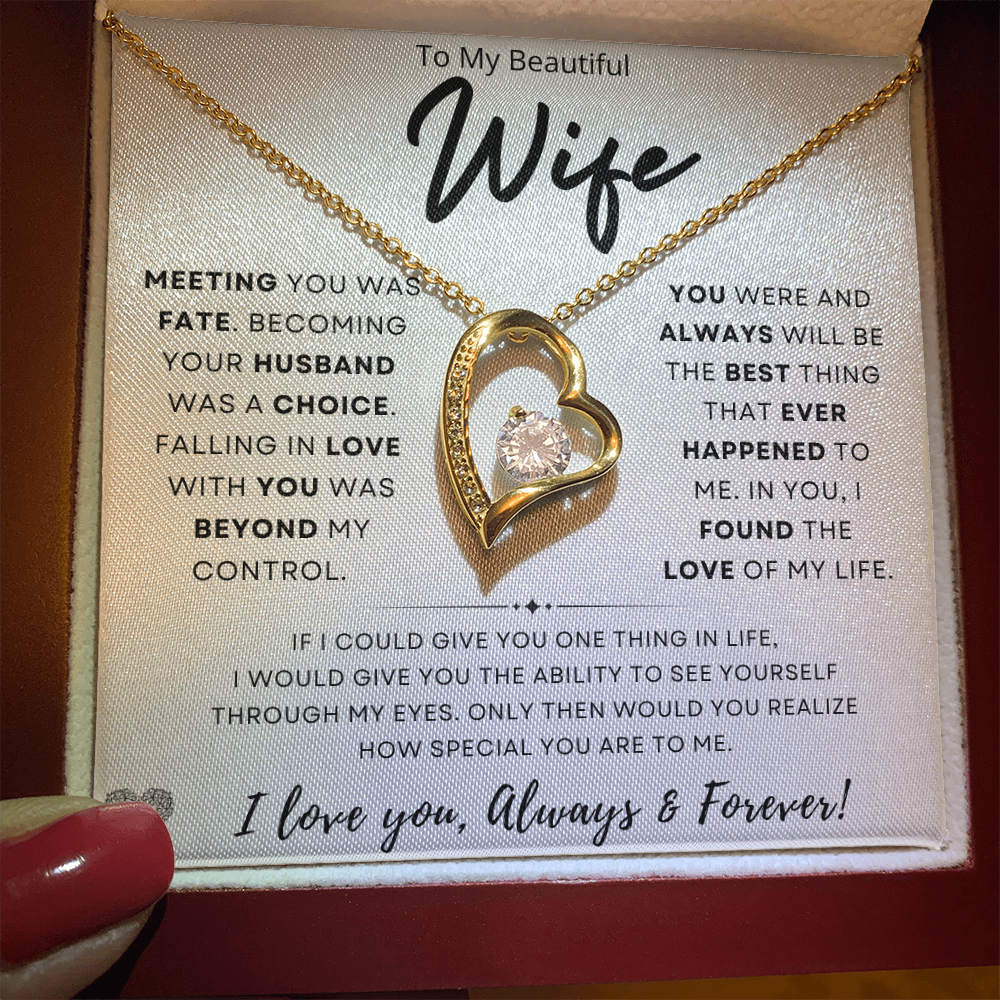 Gift for Wife: "Meeting You Was Fate" Necklace