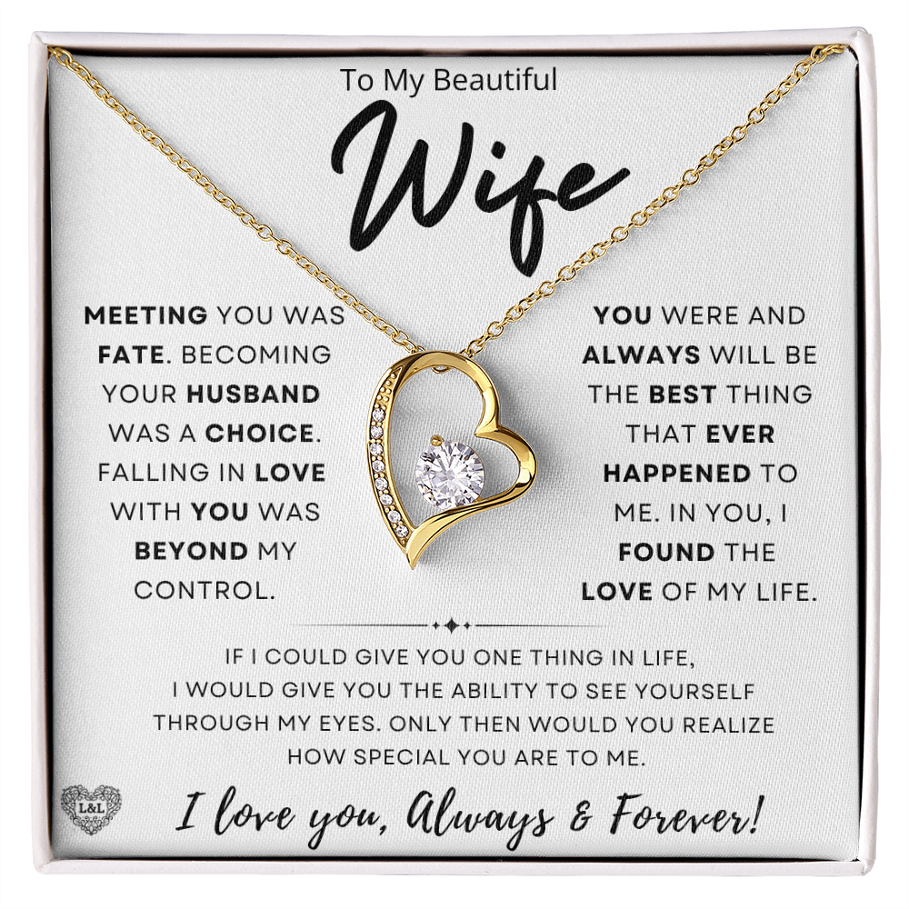 Gift for Wife: "Meeting You Was Fate" Necklace